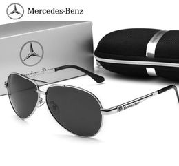 Mercedes Benz039 New Polarising Hip Hop Pilots Sunglasses Men039S Verres de conduite à la mode9567421