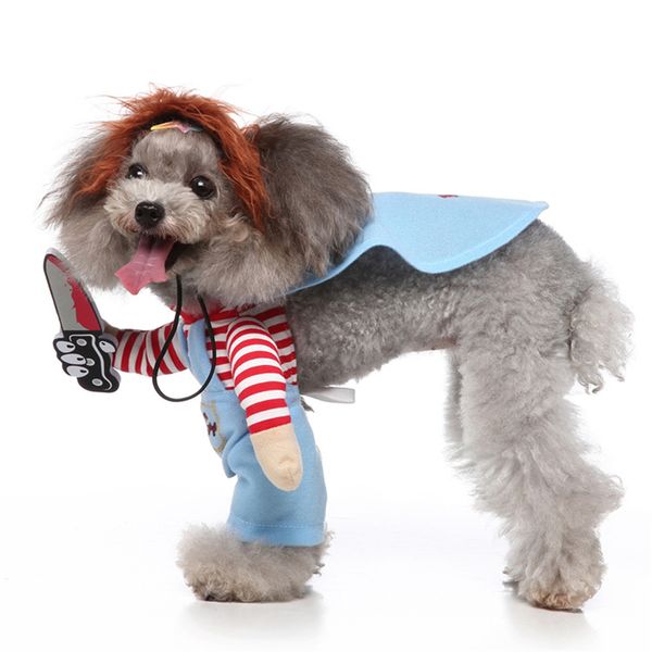 Cuchillo mercenario pirata portter panda cosplay para perros ropa de cospla de perro divertido traje de perro lindo para perro pequeño occidental vaquero