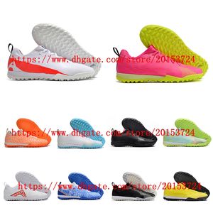 Mercurial XV TF chaussures de football hommes garçons femmes crampons bottes de football baskets blanc/rose taille 35-45EUR