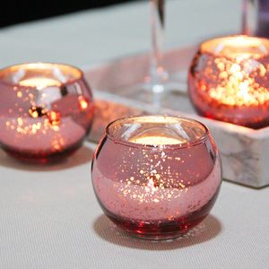 Mercury Glass Candle Holders Votief Tealight Candlestick Wedding Centerpieces Party's Home Decoratie Geschenk