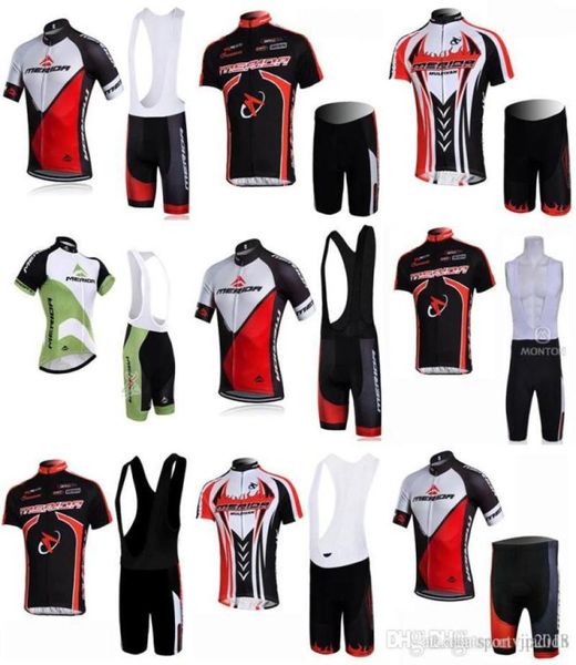 Merida Cycling à manches courtes en jersey Bib shorts Semtes Summer Souffant et Colte confortable Men039s Sweat-shirt cycliste319853109566