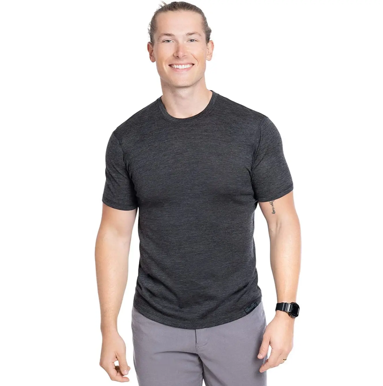 Merino Wolle T -Shirt Männer 100% Merino Wolle Unterhemd Leichte Basisschicht Mann Outdoor Kurzarm Tee Wandern Rennen laufen