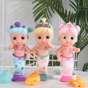 Zeemeermin Bad Speelgoed Baby Bjd Poppen Meisje Leuke Spuitende Pop Speelgoed Kleurveranderende Magische Water Spel Voor Kinderen 231229