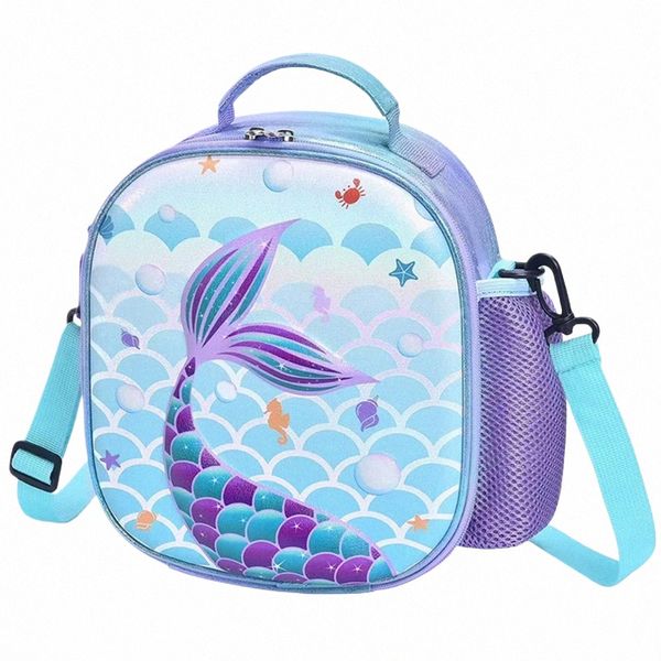 Mermaid Bento Bag Kids Bolsas de almuerzo Blue Box Light Box Estudiantes Infantil Portable Termal Reutilable Almuerzo portátil Bag I8xl#