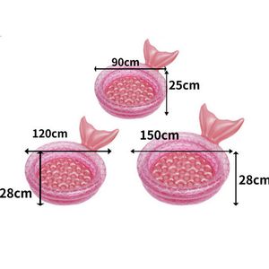 Zeemeermin opblaasbaar zwembad voor kinderwater peddelen peddelen zwembadspellen 58,5 inch kinderzwembad baby zwembad speelgoed accessoires