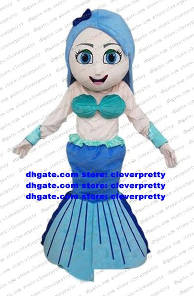 Costume de mascotte de sirène de mer pour adulte, tenue de personnage de dessin animé, pour clients, réunion de remerciement, cadeau classique zx312