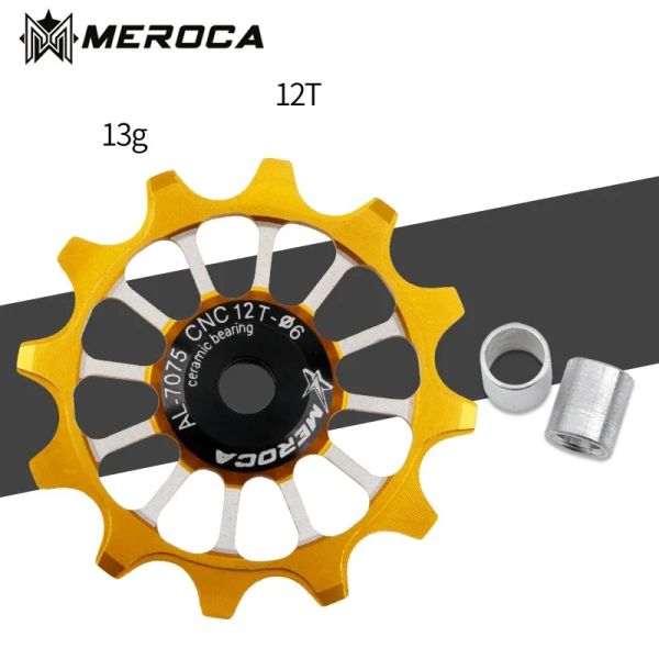 MEROCA 12T ROAD BICYCLE DUREAULER Jockey Wheel Ceramic Bearing Poulley Iamok Folding Bike Guide