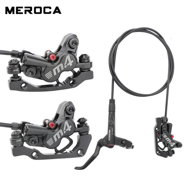 Meroca M4 Bicycle MTB DISC HYDRAULIQUE DIST 160MM ROTOR MTB Huile 4 Pièces de piston Cycling 231221