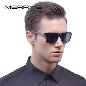 MERRY'S mode unisexe rétro aluminium lunettes de soleil hommes lentille polarisée Vintage lunettes de soleil pour femmes carré mâle lunettes de soleil S'8286