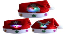 Joyeux Noël pour adulte LED Light Up Cap Santa Claus Snowman Elk Hat de Noël Gift8971969