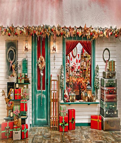 Joyeux Noël Décors pour Pographie Décoré Maison Coffrets Cadeaux Valises Vintage Vacances Famille Enfants Extérieur Po Booth Bac2064033