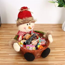 Merry Christmas Candy Storage Basket Decoratie Santa Claus -producten voor container #3 Y201020