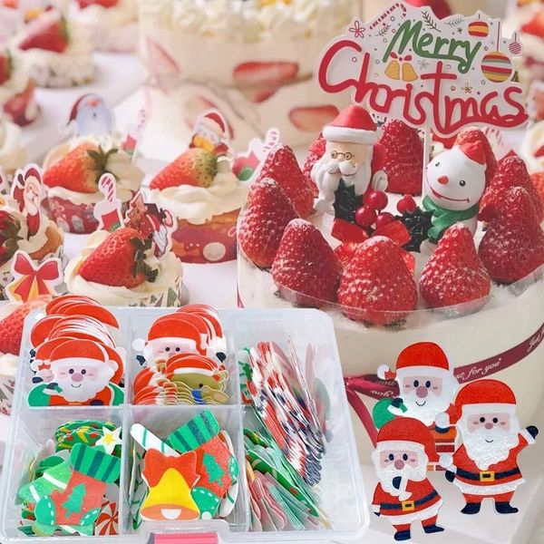 Joyeux Noël dessin animé Santa mélange comestible gluant wafer riz papier gâteau de gâteau de gâteau de gâteau décor