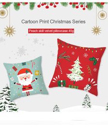 Merry Christmas Cushion Cover Kussensloop Decoraties voor Home Xmas Noel Ornament Gelukkig Nieuwjaar 2021 TX0010