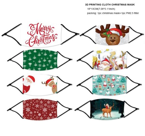 Feliz Navidad Mascarilla Decoraciones navideñas para el hogar Decoración navideña Natal Navidad Decoración Papá Noel Ciervo Oso Feliz año nuevo 20219016263