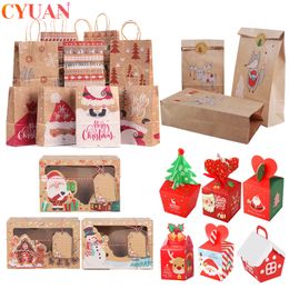 Joyeux Noël sacs-cadeaux de Noël arbre en plastique emballage SAGLE FLAKE BOX DE CANDY NOUVEAU ANNEMENT 2022 KIDS FAVOR SAG NOEL DÉCOR