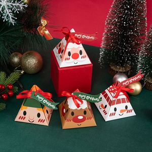 Joyeux Noël Coffret Cadeau Père Noël Flocon De Neige Crisp Chocolat Bonbons Emballage Fournitures Xmas Eve Nouvel An Party Favor Décor MJ0828