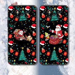 Joyeux Noël cadeau Santa Claus pour Xiaomi Poco x5 x4 x3 M5 M4 M3 F5 F4 F3 GT NFC Black Shark 5 Mix 3 4 Case Funda Shell