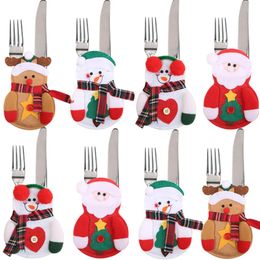 Merry Christmas Mes Fork bestek Bas Set Natal Christmas Decorations For Home 2023 Oudejaarsavond Xmas Party Decoratie