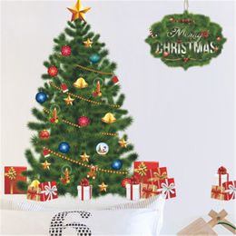 Vrolijke Kerstmis Verwijderbare Muurstickers Gree Christmas Tree Woonkamer Sticker
