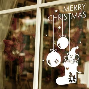Merry Christmas Socks Shop Muurstickers Glazen Kamer Decoraties 057. DIY Vinyl Gift Home Decals Festival Mual Art Poster 3.5 210420