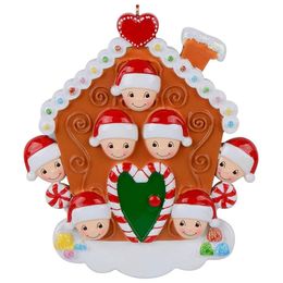 Merry Christmas Tree Decorations Indoor Decor Resin Orange House Ornaments in 7 edities Co005 Ship-by FedEx DHL UPS
