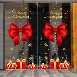 Merry Christmas Window Stickers Wall Sticker Xmas Decals Kerstdecoraties voor Home Shopping Mall Store Office Window 240113