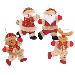 Vrolijke ornamenten kerstcadeau Kerstman Claus Sneeuwman Toon Toy Doll Hang Decorations for Home Enfeites de Natal