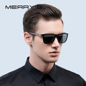 Merry's Fashion Unisex Gafas de sol retro de aluminio Hombres diseñador de marca de la marca polarizada Gafas vintage para mujeres UV400 S'8286 211J