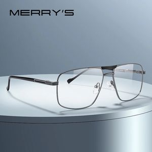 Merrys Design Mannen Klassieke Vierkante Bril Optics Frame Luxe Dubbele Brug Recept Frames Optische Brillen S2012 240119