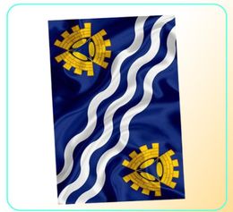 Merseyside Flag de haute qualité 3x5 pi Angleterre Banner du comté de 90x150cm Festival Party Gift 100d Polyester Indoor Outdoor Imprimé Flags4465338
