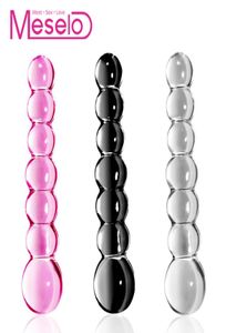 Meselo Glass Beads Anal Plug Toys Gay Sex Toys for Men Woman Vagina Dildo Masturbator Productos BDSM Anus Butt Plug Bead Big Adult Y9636383