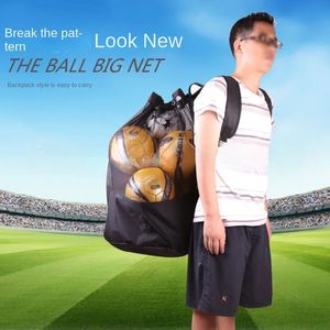 Bolsa de malla con cordón ajustable Bolsas de almacenamiento de fútbol Paquete de pelota deportiva impermeable Voleibol Fútbol Bolsillo Escuela Patio de juegos Gimnasio 240131