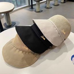 Sombrero con protección solar transpirable de malla para mujer, sombreros para el sol de ala grande de verano, máscara para colgar, gorra de ocio plegable, cara pequeña