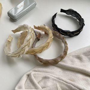 Mesh Chain Twist Braid Organza Hoofdband Mode Haaraccessoires Dames Trend Strass Kant Haarband Hoop Hoop Hoofddeksels Nieuw