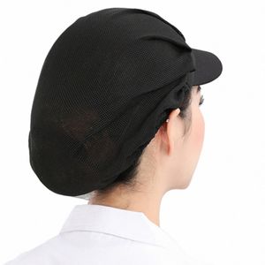 Mesh Chef Hat Cook Caps pour hommes Miniature Fi Cott serveur cuisine béret travail à la mode décor à la maison D7Za #