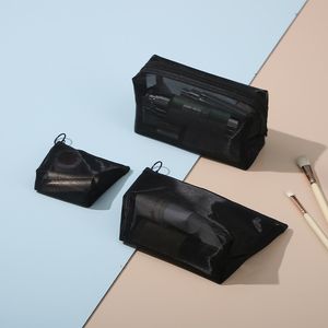 Sac cosmétique en filet de grande capacité sac de toilette portable sac à mailles visibles de voyage de voyage de voyage