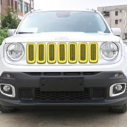 Mesh Grill Inserts Front Roosters Decoratie Cover Voor Jeep Renegade 2016-2018 Abs Netwerk Auto Exterieur Accessories245Q