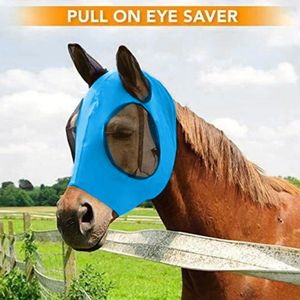Mesh Horse Anti-Mosquito Mask Haarden Kop Cover zomer Ademvol comfortabel Anti-fly mesh masker voor paardenboerderij Animal Supplies 2