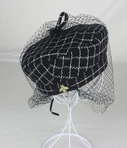 Chapeaux de béret en treillis en maille pour femmes, chapeaux octogonaux élégants à la mode, petite abeille pour dames, chapeaux de haute qualité, fabricants d'approvisionnement6917980