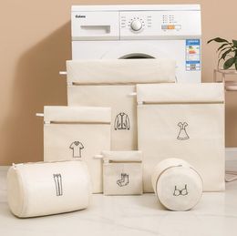 Sacs à linge en maille pour machine à laver, sacs de lavage pour lingerie intime, sous-vêtements et produits délicats avec fermeture éclair de qualité supérieure, tissu sandwich épais