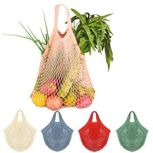 Mesh Net Outdoor Boodschappentassen Draagbare Opvouwbare Katoenen String Herbruikbare Turtle Bags Tote voor Keuken Diversen