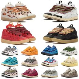 Mesh hardloopschoenen Curb geweven casual sneakers Designer nette schoenen voor heren Dames Buitengewone casual sneaker Kalfsleer Rubber nappa Platformzool Lanvinssss schoenen