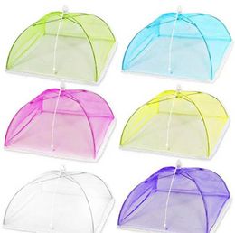 Mesh Screen Food Cover Pop-Up Mesh Screen Protect Food Cover Opvouwbare Netto Paraplu Cover Tent Anti Fly Mosquito Keuken Koken Tool G0628