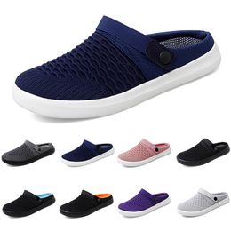 Pantoufles en maille à coussin à enfiler pour femmes, chaussures de marche d'été GAI, noir, rose, gris, violet, pantoufles à plateforme, baskets compensées TR