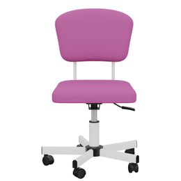 Silla de malla Silla Fagly, silla de escritorio sin brazo, silla de oficina en el hogar, silla de tareas de rodadura giratoria ajustable, cómoda silla de trabajo de computadora de malla espalda, rosa