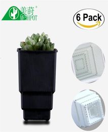 Meshpot 6Pack en plastique taille haute Pot de fleur approfondir épaississement jardin Pot planteur conteneur racine contrôle technologie Pot T2005814282