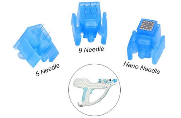 Mesoterapia Aguja Meso Pistola Aguja Eliminación de arrugas Cuidado de la piel 5 agujas 9 Agujas Meso Inyector Uso para Bella Vital Machine CE