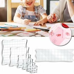 Messen 7PCS / SET LA PAUT BLOC DE TIMPLE CARIE Clear transparent Scrapbooking DIY Courbe d'outils fait à la main Embarcations