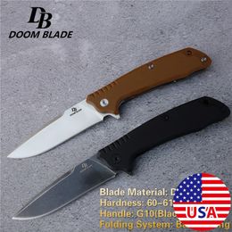 Messen 8.1 "6061HRC messen Lagersysteem Flodend mes D2 Blade G10 Handgreep Outdoor Survival Hunting Camping Knifes Tool